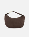 Bolso hobo de textil color Caoba para mujer con asa en charol