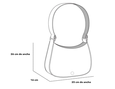 Bolso de hombro de charol color azul para mujer