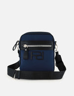 Bandolera en textil color azul para hombre