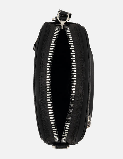 Bandolera en textil color negro para hombre