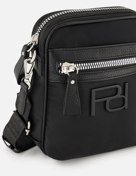 Bandolera en textil color negro para hombre
