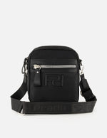 Bandolera en textil color negro para hombre