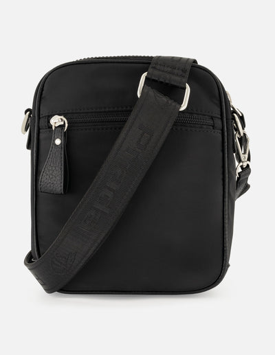Bandolera en textil color negro para hombre