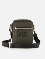 Bandolera en textil color verde para hombre