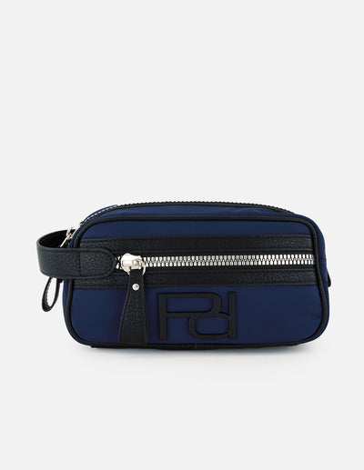 Neceser en textil color azul para hombre