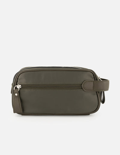 Neceser en textil color verde para hombre