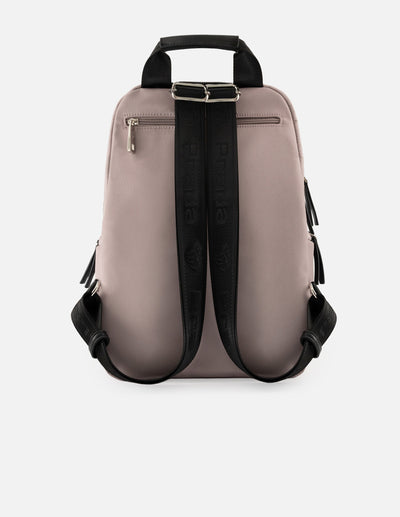 Mochila de nylon color rosa unisex con detalle Pd