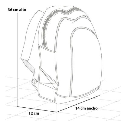 Mochila de nylon color rosa unisex con detalle Pd