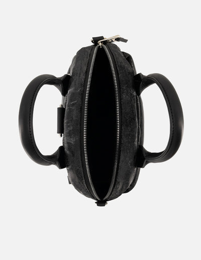 Mochila negra nylon de mujer multifuncional capitonada