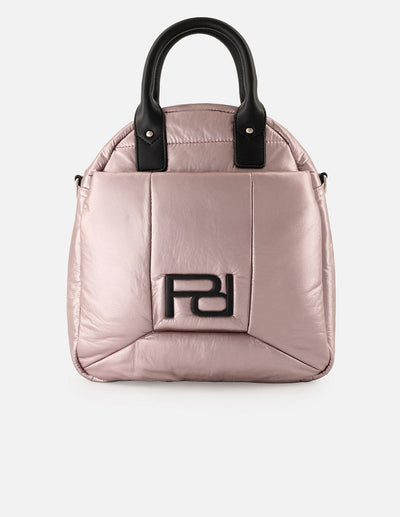 Mochila rosa nylon de mujer multifuncional capitonada
