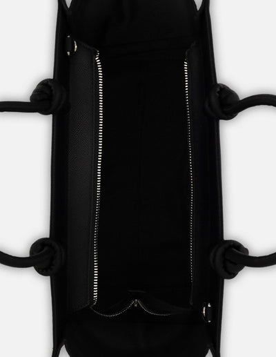 Bolso tote negro vegano para mujer con grabado Pd