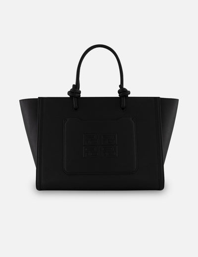 Bolso tote negro vegano para mujer con grabado Pd