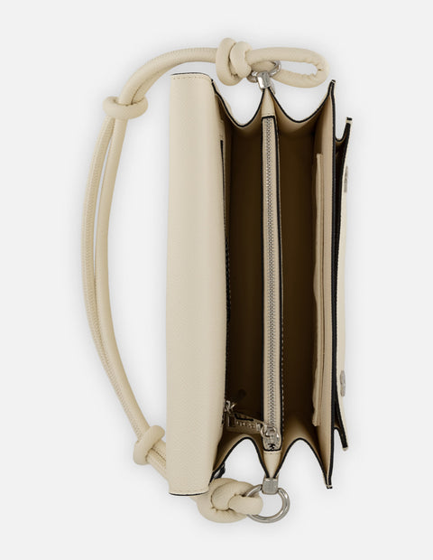 Bolso blanco vegano para mujer con grabado Pd