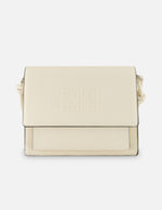Bolso blanco vegano para mujer con grabado Pd