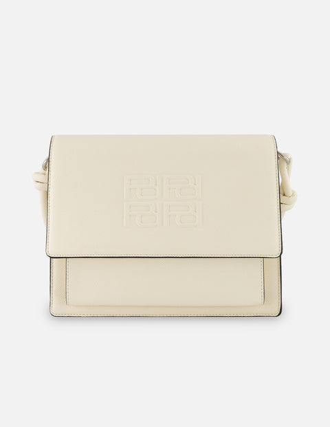 Bolso blanco vegano para mujer con grabado Pd
