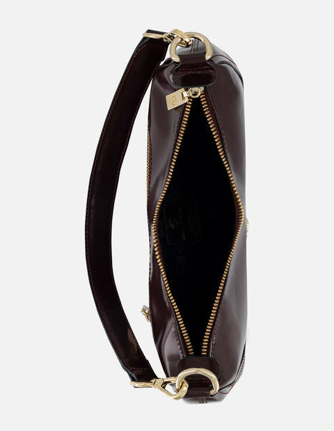 Bolso hombro vino piel vegana florantic de mujer Pd correa extra