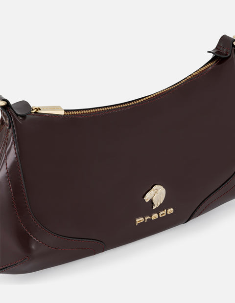 Bolso hombro vino piel vegana florantic de mujer Pd correa extra