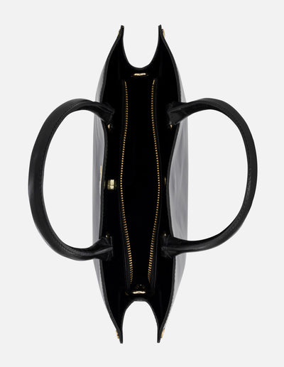 Bolso mano negro vegano florantic para mujer con efecto florantic