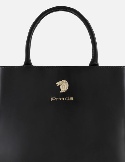 Bolso mano negro vegano florantic para mujer con efecto florantic