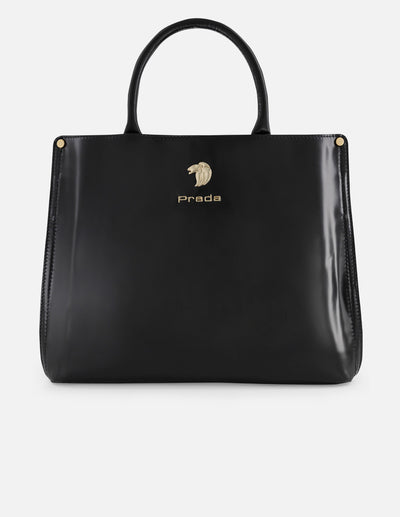 Bolso mano negro vegano florantic para mujer con efecto florantic