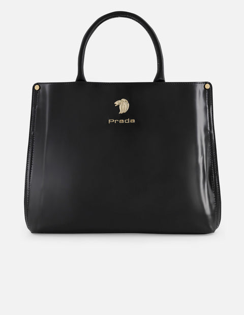 Bolso mano negro vegano florantic para mujer con efecto florantic