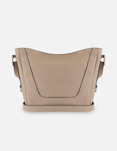 Bandolera blanco piel para mujer con asa ajustable