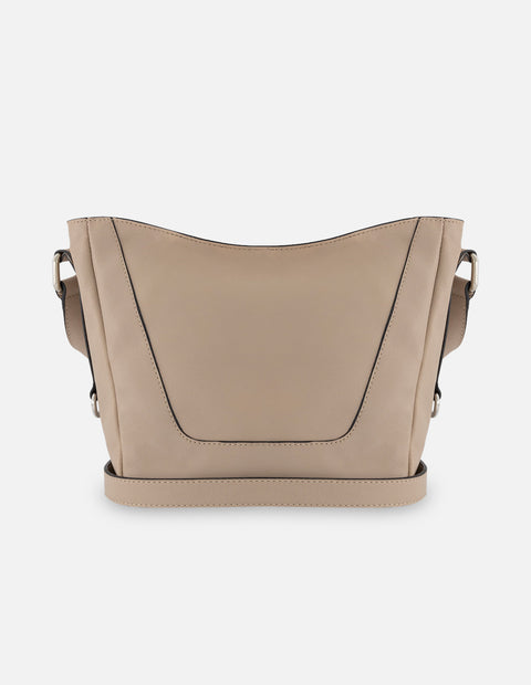 Bandolera blanco piel para mujer con asa ajustable
