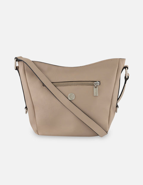 Bandolera blanco piel para mujer con asa ajustable