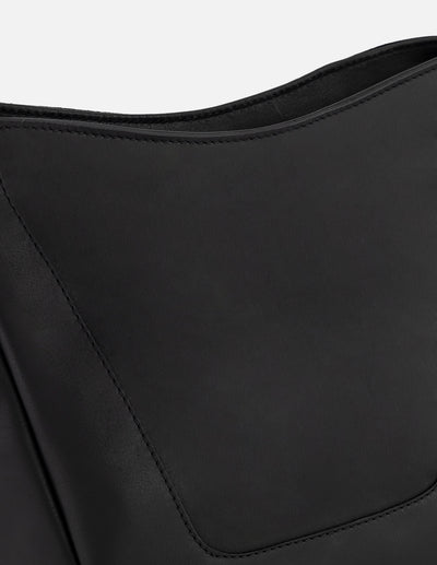 Bandolera negro piel para mujer con asa ajustable