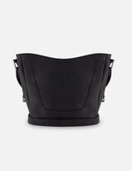 Bandolera negro piel para mujer con asa ajustable
