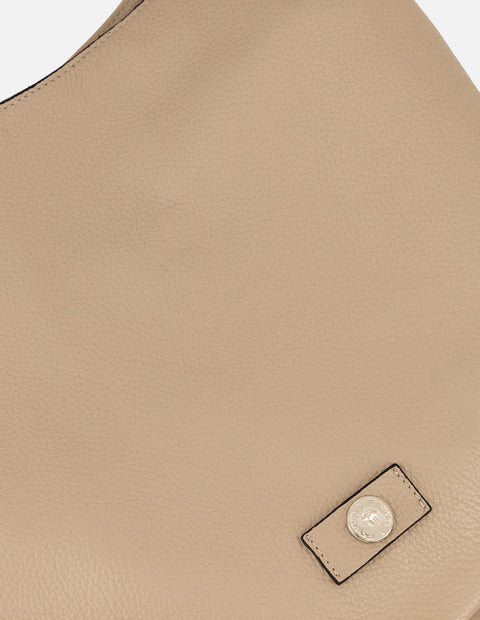 Bolso bucket hueso piel de mujer piel bombedada