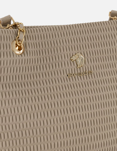 Bolso de hombro blanco piel vegana para mujer con capitonado