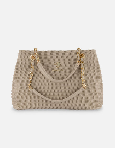 Bolso de hombro blanco piel vegana para mujer con capitonado
