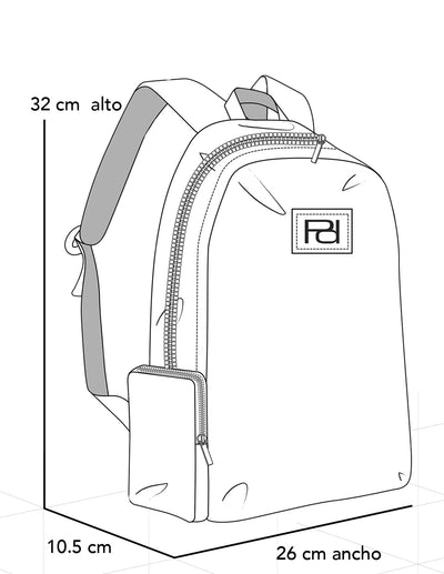 Mochila mostaza nylon de mujer asa trenzada