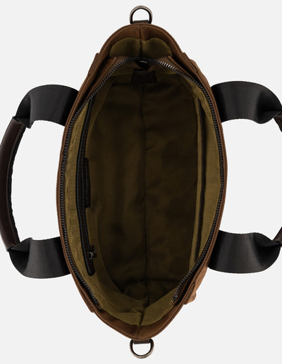 Bolso de mano cafe nylon de mujer correa con Pd
