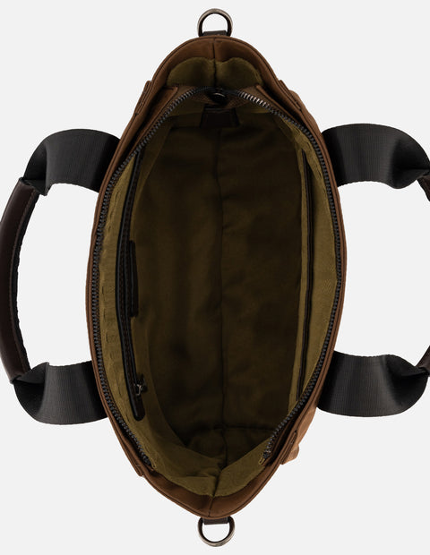 Bolso de mano cafe nylon de mujer correa con Pd