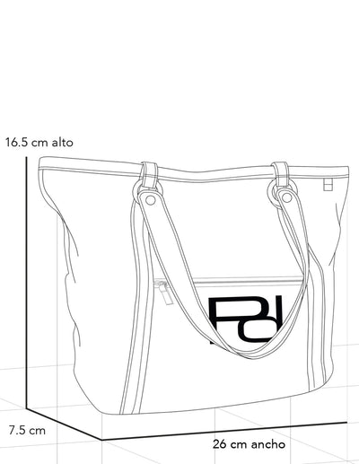 Bolso de mano cafe nylon de mujer correa con Pd