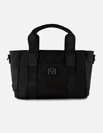 Bolso de mano negro nylon de mujer correa con Pd