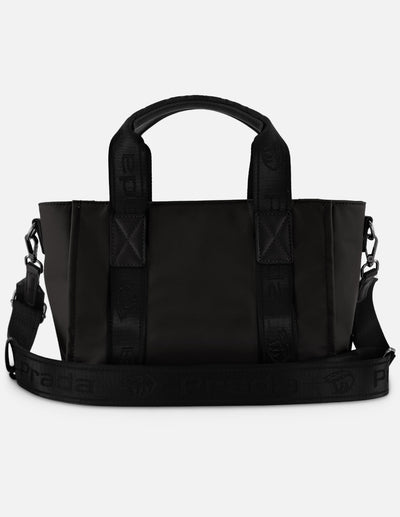 Bolso de mano negro nylon de mujer correa con Pd