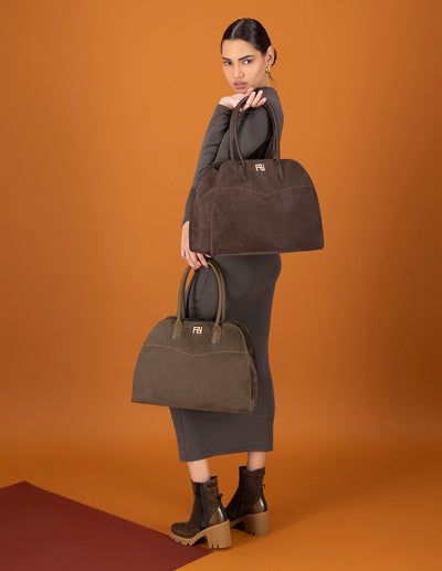 Bolso hombro de mujer verde ante vegano Pd gran capacidad