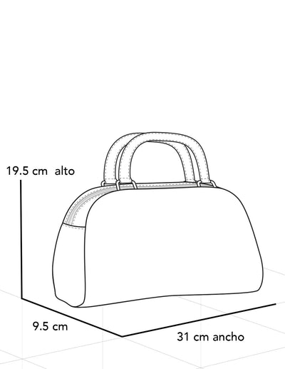 Bolso de hombro café piel vegana con grabado tipo serpiente