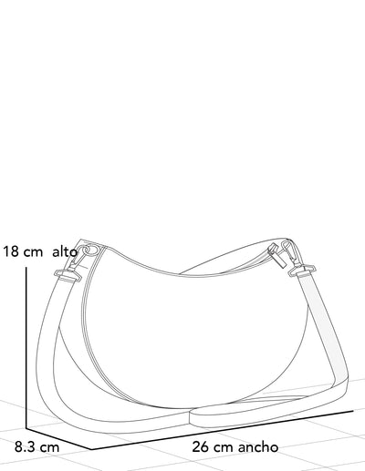 Bolso hombro café piel vegana para mujer con grabado serpiente
