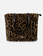 Tote cuero pelo sintético para mujer con animal print