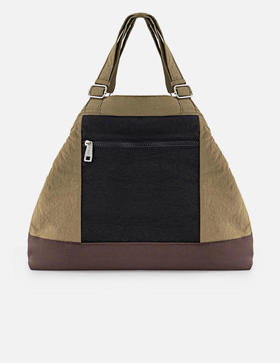 Maleta multicolor con adorno naranja para mujer