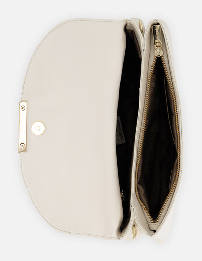 Clutch de piel color blanco para mujer