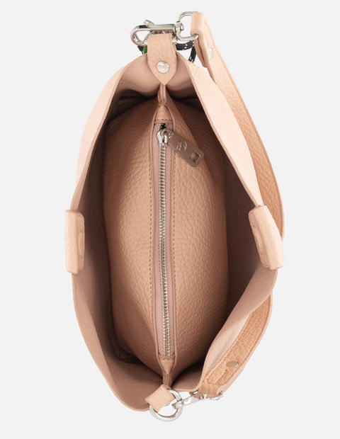 Bolso de hombro nude en piel vegana con grabado