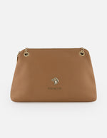 Bandolera cuero piel para mujer con herraje metálico