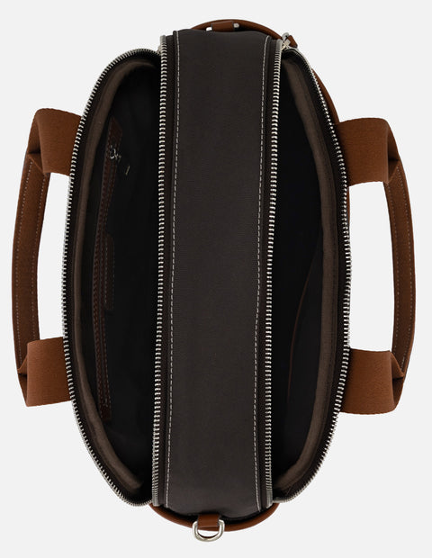 Bolso bowling café para hombre con Pd en contraste