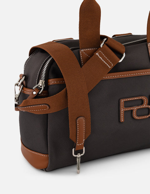 Bolso bowling café para hombre con Pd en contraste