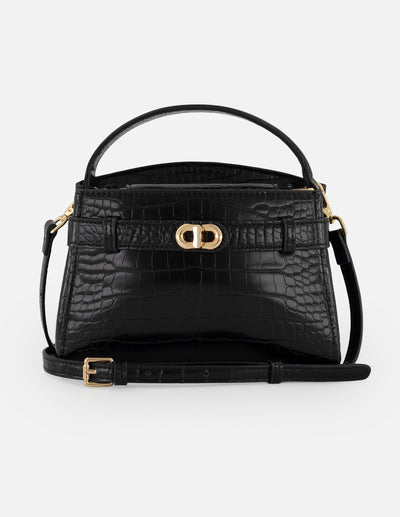 Minibolso negro vegano para mujer con piel tipo coco